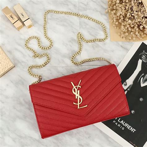 ysl matelasse red|ysl matelasse chain wallet.